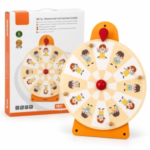 Panou de perete cu activitati Montessori Viga – Recunoaste emotia, 56.5 cm