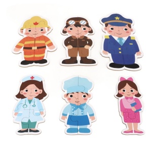 Puzzle cu 33 piese mari, Meserii