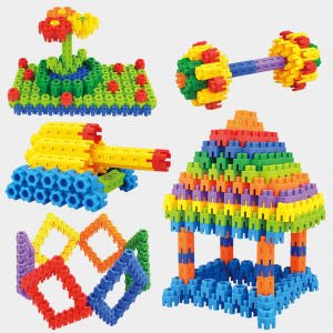Set de constructie educational, 100 piese