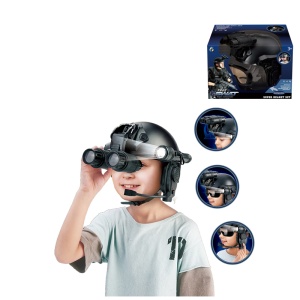 Set de joaca tactic casca cu statie, ochelari si binoclu - SWAT