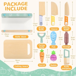 Set jucarii educative de feliat si gatit cu 11 piese