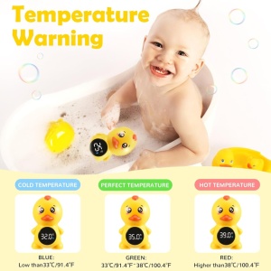 Termometru electronic pentru baita, rezistent la apa, plutitor, 3 trepte temperatura, Ratusca