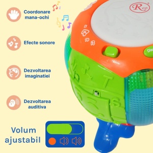 Toba interactiva cu lumini, sunete si functie rotire, Dovlecel