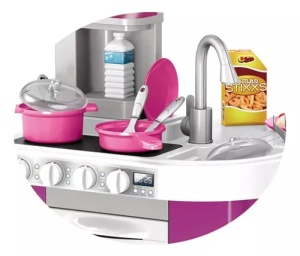 Bucatarie mare cu accesorii incluse pentru copii, Happy Kitchen, Mov