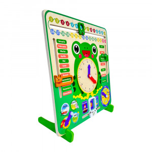 Calendar Multifunctional in Limba Romana din Lemn, Broscuta