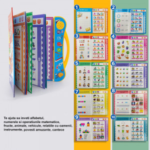 Carte electronica cu activitati educative in limba engleza, prescolari, Edu Book