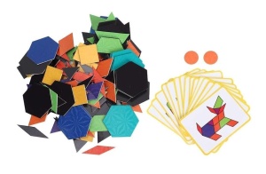 Carte magnetica puzzle pentru copii – Tangram