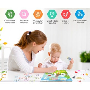 Carte Montessori cu activitati multiple, prescolari, 32 pagini