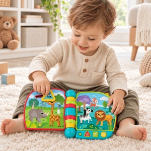Carticica interactiva My First Activity Book, cu animale, sunete muzicale si activitati - Img 2