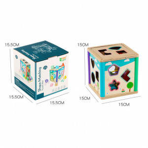 Cub montessori cu activitati de sortare si snuruit, Shape