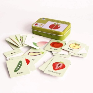 Joc cognitiv de asociere imagini, Cutie metalica, Fructe