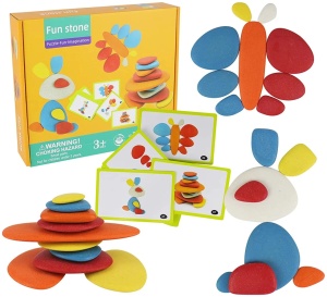Joc creativ de formare imagini cu pietre colorate, 29 piese