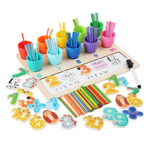 Joc educativ 5 in 1 de clasificare, numarare, calcule si scris