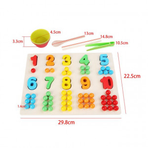 Joc educativ dexteritate, asociere si numarat, 4 in 1