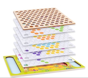 Joc motricitate, pescuit magnetic si asezare pe culori, Pestisori si bile