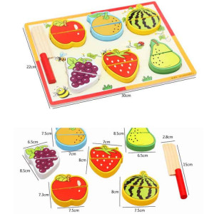 Joc motricitate si puzzle 3D de feliat, Fructe