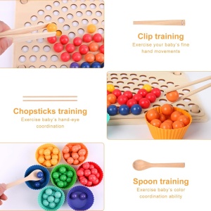 Joc sortare pe culori si dezvoltare motricitate, Cups and balls