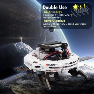 Kit STEM 6 in 1 de constructie, alimentare cu energie solara, vehicule spatiale