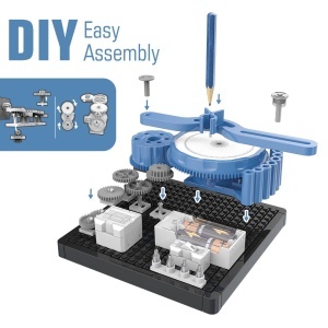 Kit STEM Spirograf electric cu angrenaje si desen automat – 48 modele - Img 11