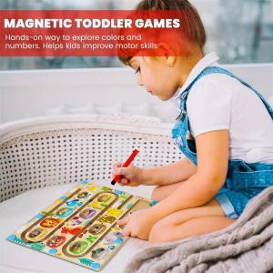 Labirint magnetic sortare culori si numarat, Animalute