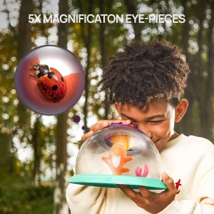Lupa vizor pentru observarea insectelor si a pestilor, telescop cu marire x5 si rotire 360 - Img 2