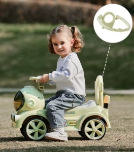 Masinuta eletrica ride-on pentru copii cu lumini LED, muzica si maner parental reglabil, 2-4 ani, rosu - Img 5