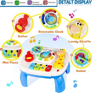Masuta interactiva 2 in 1 cu activitati, Girafa