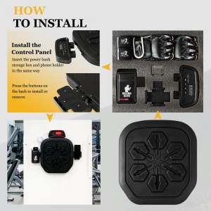Panou de box inteligent pentru perete cu manusi si accesorii incluse, pentru copii sau adulti - Img 5