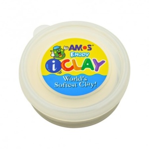 Plastilina iClay 18g, recipient inclus, Amos, Alb