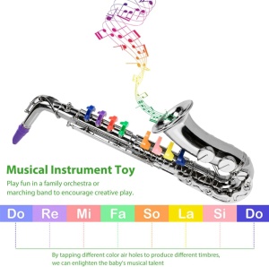 Saxofon de jucarie cu 8 note pentru copii