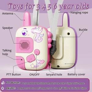 Set 2 walkie talkie, raza 300m, voce clara, plastic - Unicorn - Img 3