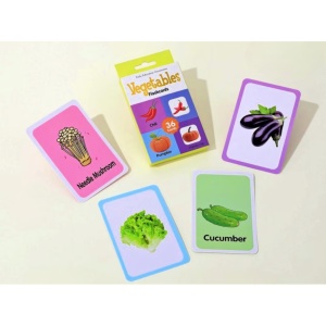 Set 36 carduri cognitive invatare legume in limba engleza