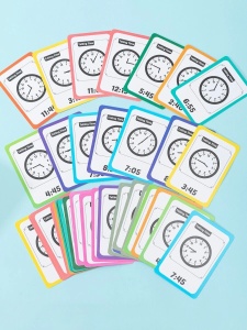 Set 36 carduri cognitive invatare orele ceasului in limba engleza
