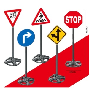 Set 5 semne de circulatie mari pentru educatie rutiera - 82 cm - Img 3