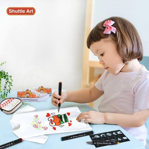 Set 60 markere tip carioci cu 2 capete si geanta depozitare, Multicolor