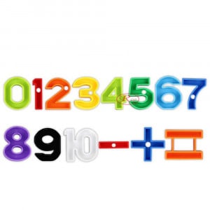 Set de constructie educational si snuruit, 100 piese, Cifre