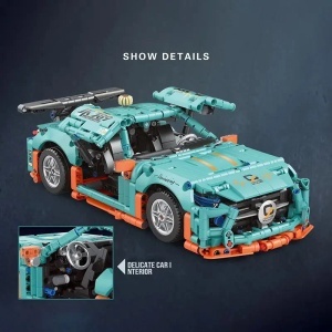 Set de constructie MecFactor, Masina sport de curse, cu interior detaliat – 1294 piese - Img 3