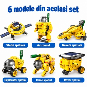 Set de constructie Robot Solar 6 in 1 – Explorarea spatiului, joc educativ STEM - Img 10