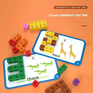 Set de constructie cuburi interconectabile, 117 piese