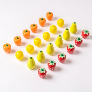 Set de joaca din lemn chiosc cu fructe cantar - 24 piese