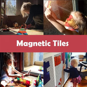 Set educativ de constructie cu piese magnetice, Magna Blocks, 78 piese