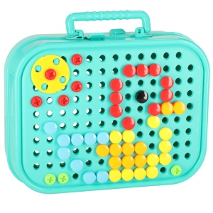 Set jucarii de constructie cu bormasina, 285 piese, Dino