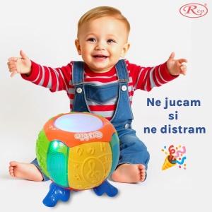 Toba interactiva cu lumini, sunete si functie rotire, Dovlecel