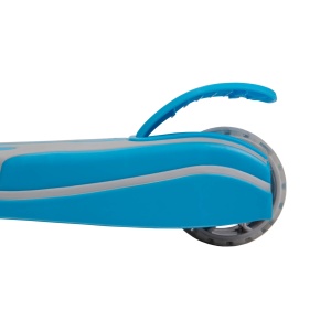 Trotineta cu 3 roti silicon, lumini LED, muzica, pliabila, albastru