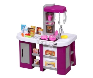 Bucatarie mare cu accesorii incluse pentru copii, Happy Kitchen, Mov