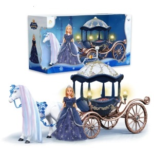 Caleasca cu papusa, cal mergator, lumini si efecte - Princess Carriage