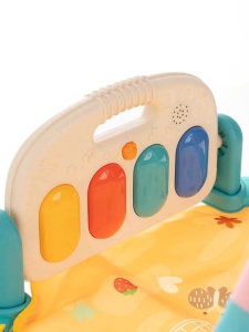 Centru de activitati salteluta cu pianina, sunete si lumini, Baby Fitness, Albastru