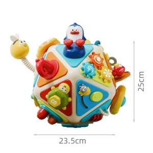 Cub cu activitati 20 in 1 - Busy Toy cu animale, mecanisme interactive si jocuri senzoriale - Img 7
