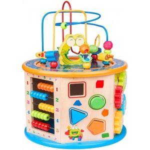 Cub educativ din lemn cu 9 activitati, Broscuta - Img 3