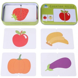 Joc cognitiv de asociere imagini, Cutie metalica, Fructe